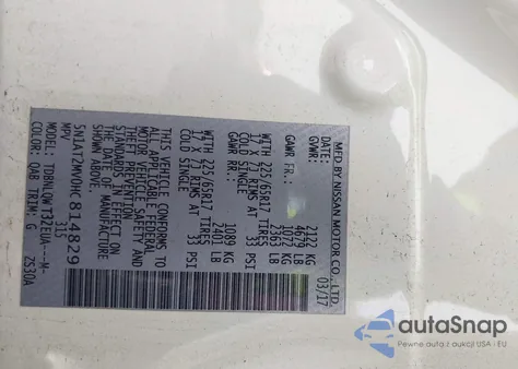 2017 Nissan Rogue Sv from USA, damaged, VIN 5N1AT2MV0HC814829